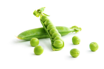 Peas isolated on white