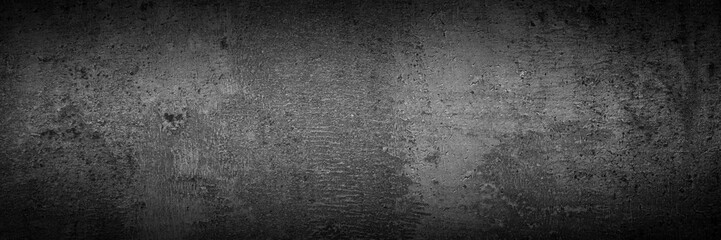 Black monochrome slate background. Concrete texture