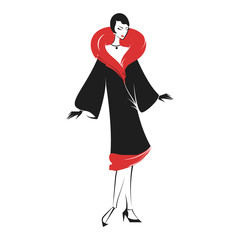 Woman in a dress of the 20's