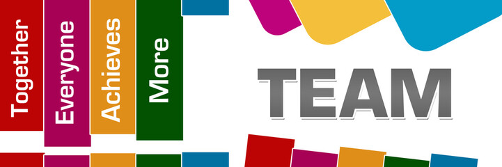 TEAM Colorful Stripes Rounded Squares 