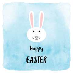 Happy Easter greeting with rabbit