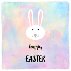 Happy Easter greeting with rabbit