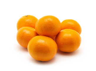 ripe juicy tangerine on a white background