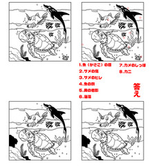 間違え探し・海洋生物