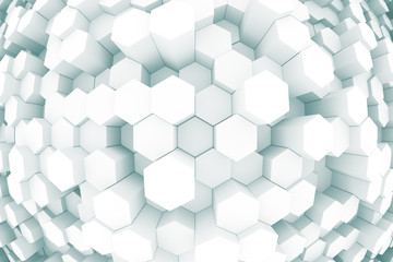 Fototapeta na wymiar design element. 3D illustration. rendering. abstract hexagon black and white background