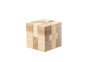 The wooden puzzle - game with blocks