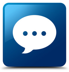 Conversation icon blue square button