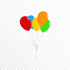 Balloons collection. Bunch of colorful balloons. Vector