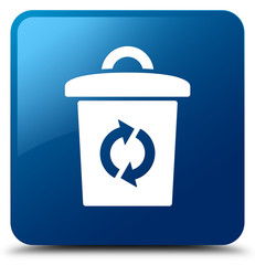 Trash icon blue square button