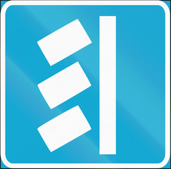 Estonian regulatory road sign - Parking position