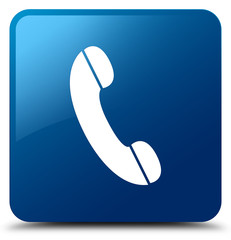 Phone icon blue square button