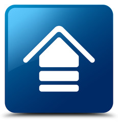 Upload icon blue square button