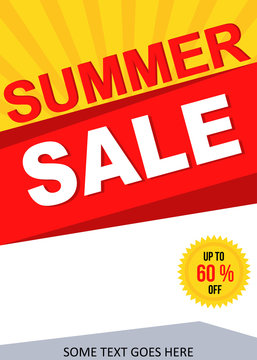 Summer sale poster and flyer template