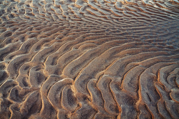 Wavy sandy texture closeup
