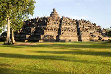 The temple of Borobudur on Java,  Indonesia