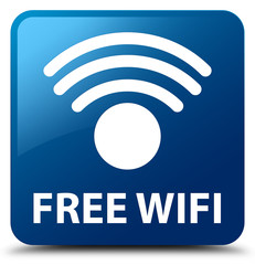 Free wifi blue square button