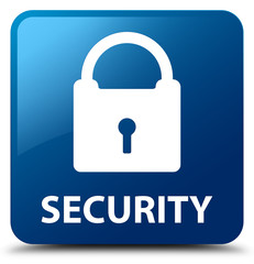 Security (padlock icon) blue square button