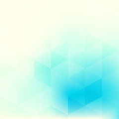 Soft pattern with blue and turquoise triangles. Vector