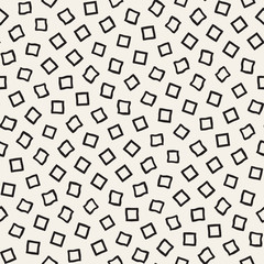 Stylish Doodle Scattered Shapes. Vector Seamless Black And White Freehand Pattern