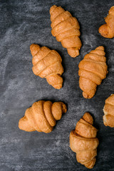 Picture of croissants on grey table