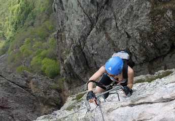 Obraz premium Via Ferrata Croix De Tolouse, Ascesa 2009