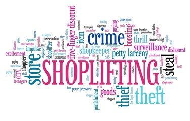 Shoplifting - word cloud