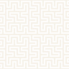 Maze Tangled Lines Contemporary Graphic. Abstract Geometric Background Design. Vector Seamless Pattern.