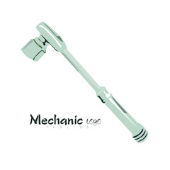 White and black mechanic set 