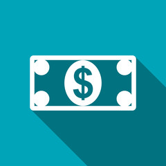 Cash paper money vector flat icon