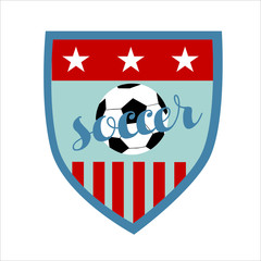 Soccer Logo Design Template, Football badge team identity