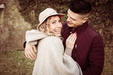 Happy couple outdoor.