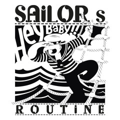 Sailor routine b / w