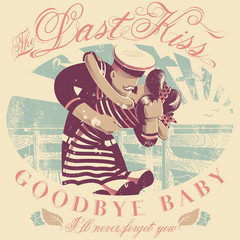 Sailor kissing his lover