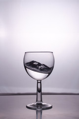 a glass of water