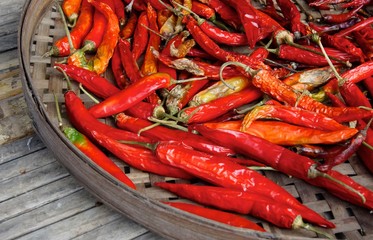 Fiery hot chillies