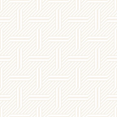 Vector Seamless Pattern. Modern Stylish Interlacing Lines Texture. Geometric Striped Ornament.