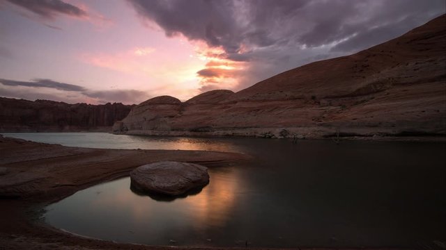 Time Lapse at Sunset from Lake Powell