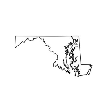 map of the U.S. state Maryland