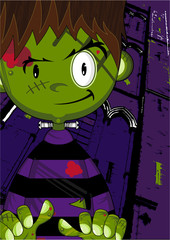 Cartoon Halloween Frankensteins Monster