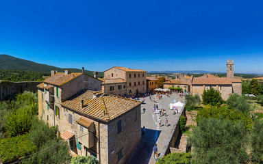 Fototapeta na wymiar Monteriggioni medieval town in Tuscany Italy