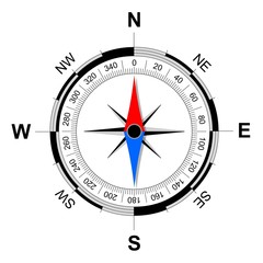 Boussole (#6) Fond blanc 