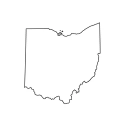 Fotobehang map of the U.S. state of Ohio © Elena Titova