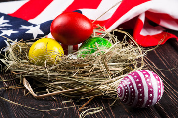 Colorful easter eggs