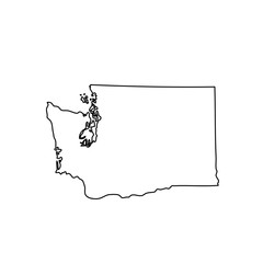 mapa stanu Waszyngton w USA - 143177024