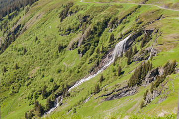 Grindelwald, First, Berner Oberland, Wanderweg, Wasserfall, Bergbach, Waldspitz, Alm, Alpen,...