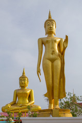 Big buddha statue over scenic blue sky background at Wat Klong reua. Phitsanulok, Thailand.