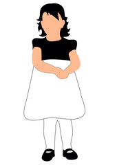 silhouette of a child  girl