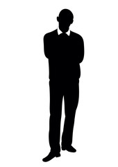 Silhouette man is vector illustration