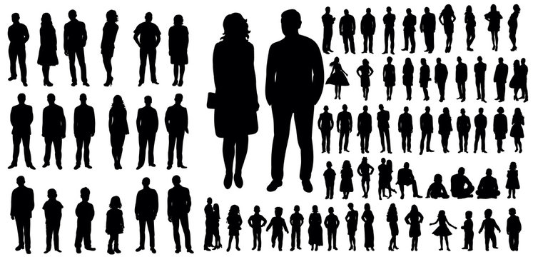 Collection of people silhouettes