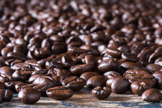 Abundance of Coffee Beans Scattered